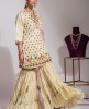 Cream color Raw Silk Sharara Suit 