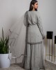 Grey color heavy Sharara & Kurti Set