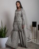 Grey color heavy Sharara & Kurti Set