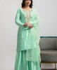 Sea Green Kurti and Sharara set 