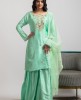 Sea Green Kurti and Sharara set 