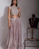 Puce Pink Crop Top & Sharara Set