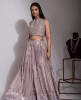 Puce Pink Crop Top & Sharara Set