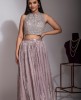Puce Pink Crop Top & Sharara Set
