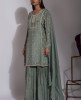 Stylish Sage Green color Sharara Suit