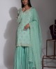 Stylish Light Turquoise Blue Sharara Suit