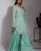 Stylish Light Turquoise Blue Sharara Suit