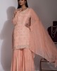Stylish Misty Rose pink color Sharara Suit