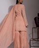 Stylish Misty Rose pink color Sharara Suit