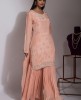 Stylish Misty Rose pink color Sharara Suit