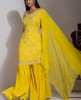 Stylish Lemon Yellow color Sharara Set