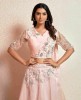 Light Pink Crop Top Set with attached Dupatta
