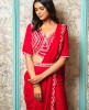 Red Crop Top with Palazzo and Drape style Dupatta