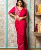 Rani Pink Crop Top with Palazzo and Drape style Dupatta