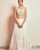 Heavy Crop Top with Simple Skirt in Georgette