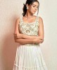 Heavy Crop Top with Simple Skirt in Georgette