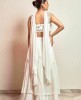 Heavy Crop Top with Simple Skirt and Dupatta in White color