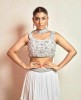 Heavy Crop Top set with Dupatta in White
