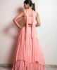 Heavy Crop Top with Simple Skirt and Dupatta in Peach color