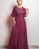 Wine Color Gown in Double Georgette