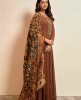 Georgette Anarkali Suit with Floral Dupatta