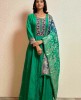 Bright Green Anarkali Suit with Banarasi Dupatta
