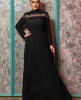 Heavy Black Gown in Chinnon