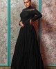 Heavy Black Gown in Chinnon