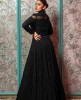 Heavy Black Gown in Chinnon