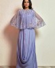 Poncho Style Gown in Lilac color