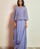 Poncho Style Gown in Lilac color