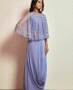 Poncho Style Gown in Lilac color