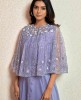 Poncho Style Gown in Lilac color