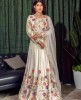 Ivory Gown in Dola Silk with Chiffon Dupatta