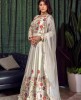 Ivory Gown in Dola Silk with Chiffon Dupatta