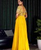 Heavy Yellow Gown in Pure Chinnon