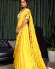Lemon Yellow Gown with Drape Style Dupatta