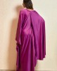 Dark Pink Party Wear Gown in Satin Crepe