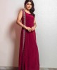 Maroon Straight Gown in Satin Fabric