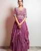 Onion Pink Gown in Shibori Print