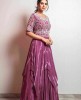 Onion Pink Gown in Shibori Print