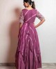 Onion Pink Gown in Shibori Print