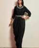 Black Straight Gown with Heavy Belt