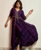 Indo-western Dress in Purple with Zardosi Work