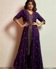 Indo-western Dress in Purple with Zardosi Work