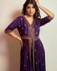 Indo-western Dress in Purple with Zardosi Work