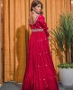 Fuchsia Pink Gown in Pure Chinnon