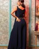 Elegant Dark Blue Jump Suit