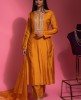 Mustard Yellow Kurti & Pant Set in Dola Silk