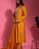 Mustard Yellow Kurti & Pant Set in Dola Silk